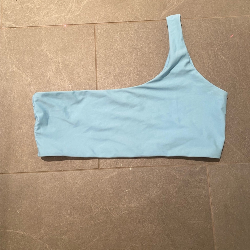 light blue bikini top